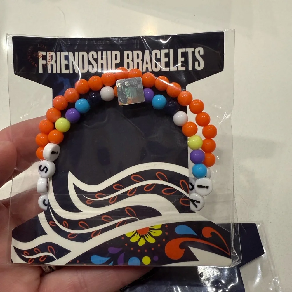 NWT 2 Sets of Denver Broncos Friendship Bracelets-Each Containing Two Bracelets
